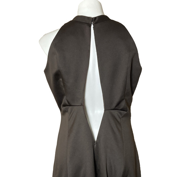 Victor Costa Nahdree Gown Vintage Formal Evening Dress Chocolate Size 12 - Picture 5 of 8